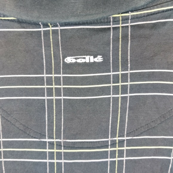 Bolle Men's Polo Shirt Golf Blue Plaid Size Large - Picture 7 of 10